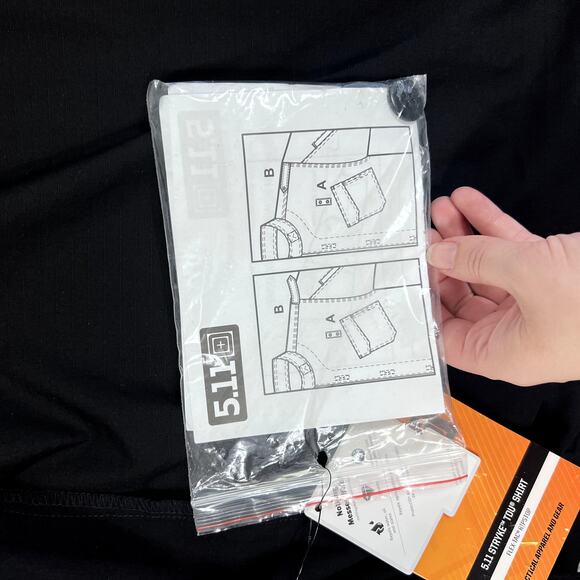 5.11 TACTICAL MENS S STRYKE TDU RAPID L/S SHIRT NWT Black Workwear - Picture 9 of 12